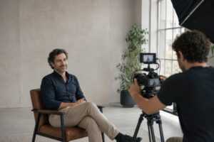 Video di presentazione del professionista girato in studio per creare fiducia
